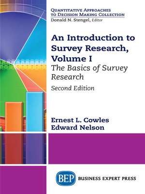 cover image of An Introduction to Survey Research, Volume I